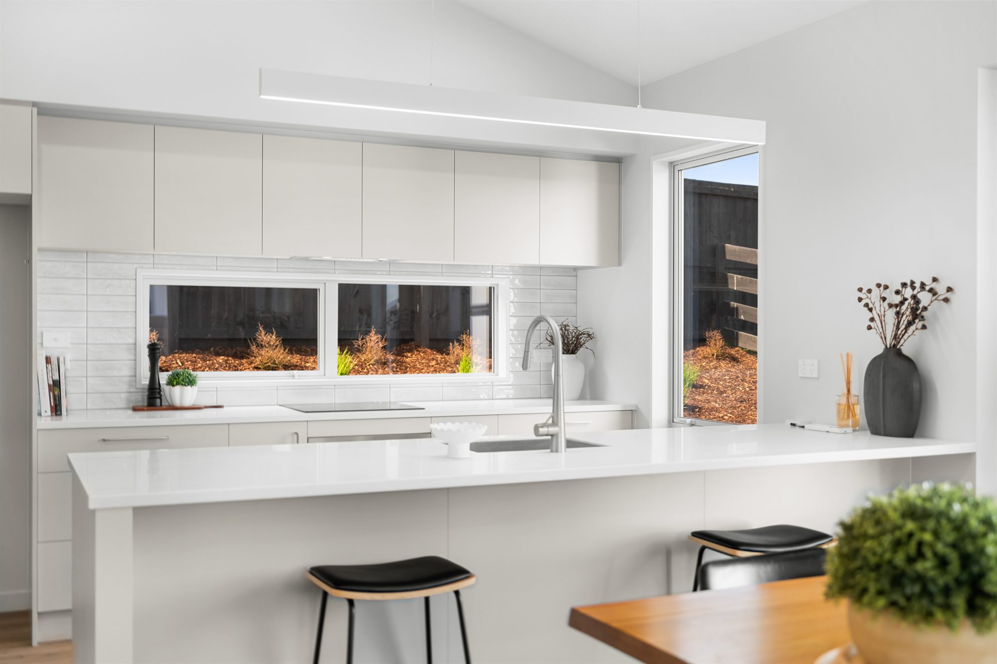 A completed single-storey home at Elmbridge Mews — owned outright on its own freehold title