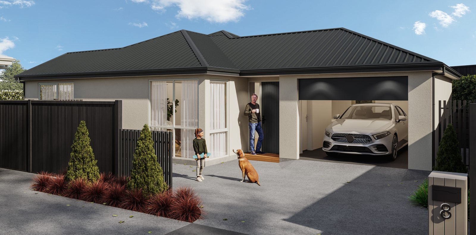 Lot 14 — 8 Taipu Lane, Elmbridge Mews — architectural render
