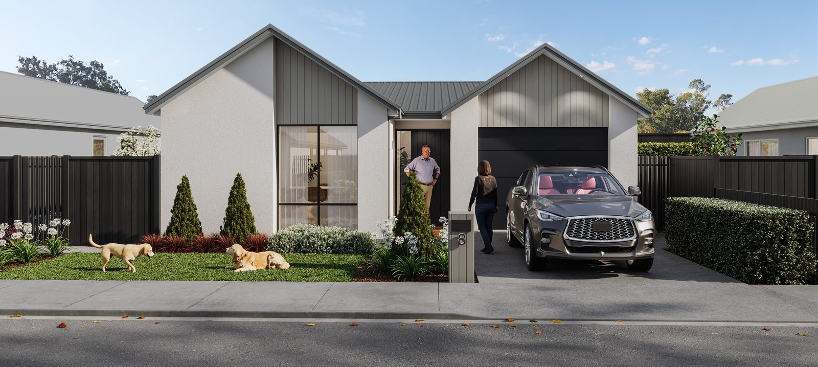 Lot 21 — 8 Waianiwa Place, Elmbridge Mews — architectural render