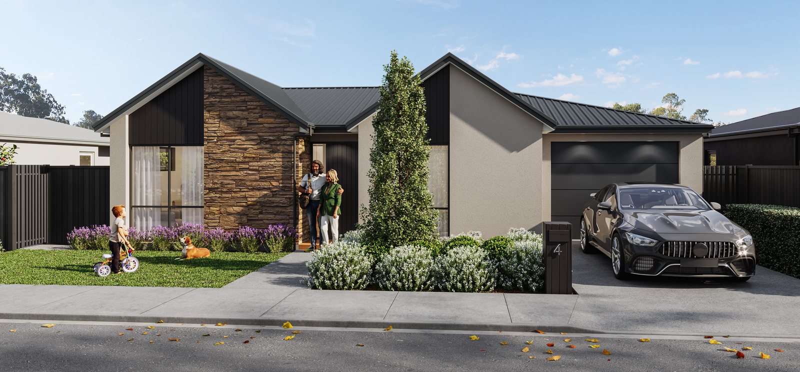 Lot 23 — 4 Waianiwa Place, Elmbridge Mews — architectural render